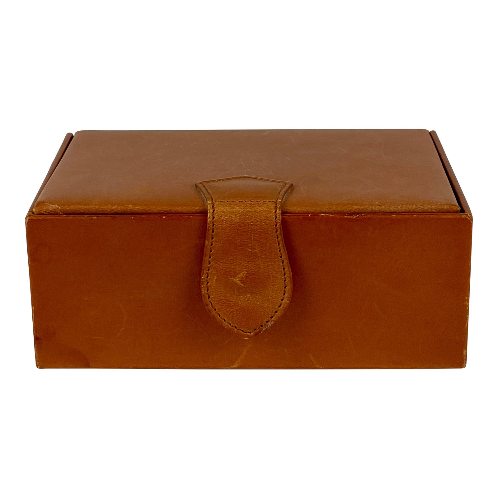 1990s Asprey & Garrard Vintage Small Leather Jewelry Box With Compartments Chairish