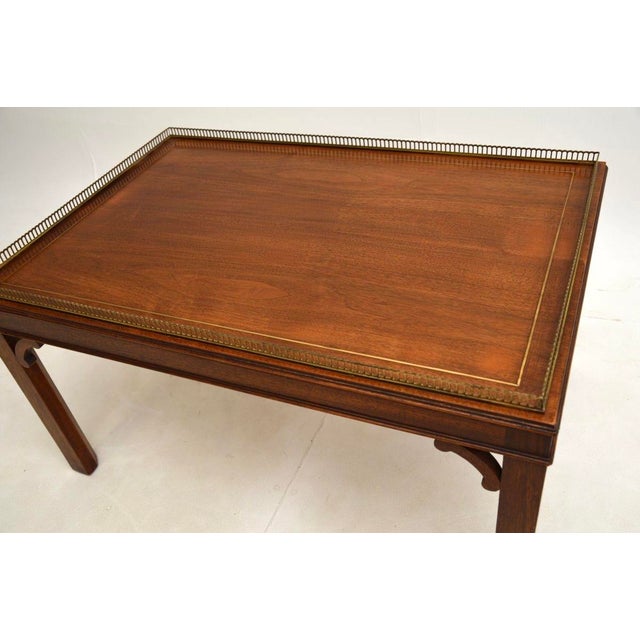 1930s Antique Chippendale Brass Coffee Table, 1930s For Sale - Image 5 of 7