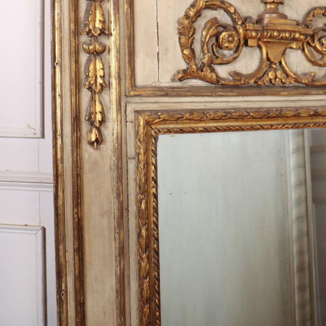French Painted Trumeau Mirror For Sale - Image 5 of 15