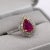 2ct Mozambique Ruby Ring with Natural Diamonds in Solid 14K Dual Tone Gold Pear Cut For Sale - Image 10 of 10