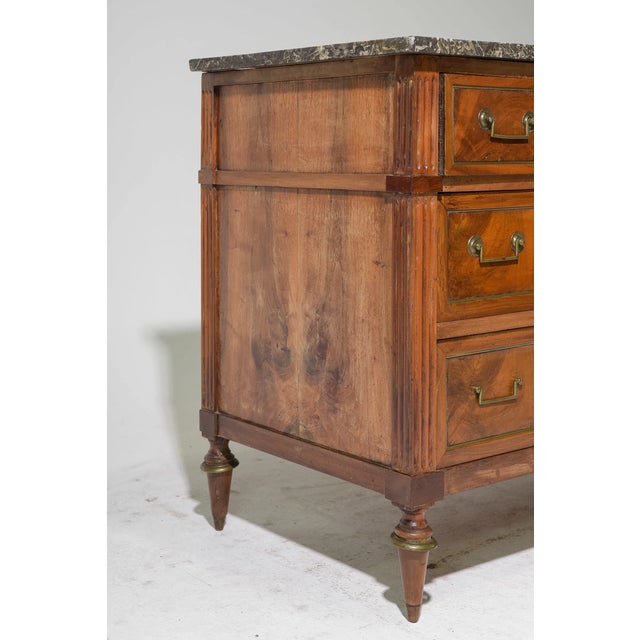 French French Louis XVI Style Commode / Chest With Black Marble, Early 1800's For Sale - Image 3 of 6