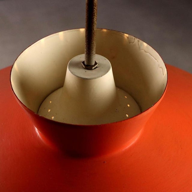 Vintage Lacquered Metal Lamp, Italy, 1960s For Sale - Image 4 of 9