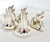 Vintage Traditional Porcelain Hand Place Card Holders With Applied Flowers - Set of 5 For Sale - Image 4 of 12