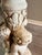 Restored Vintage Cherub Pedestal in Green Marble Top, With Oak Restoration Instead of Cork For Sale In Cleveland - Image 6 of 8