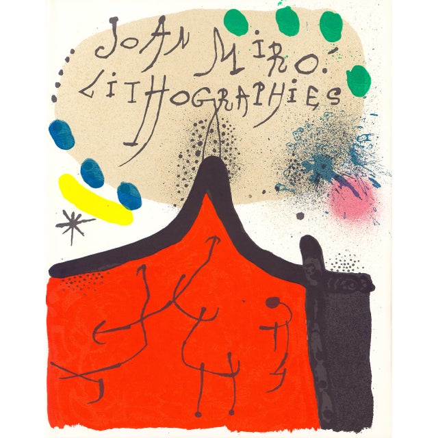 Joan Miró "Lithographies" Original 1972 Lithograph Cover For Sale