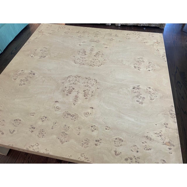 Contemporary The Ceh Custom Parsons Burlwood Coffee Table For Sale - Image 3 of 3