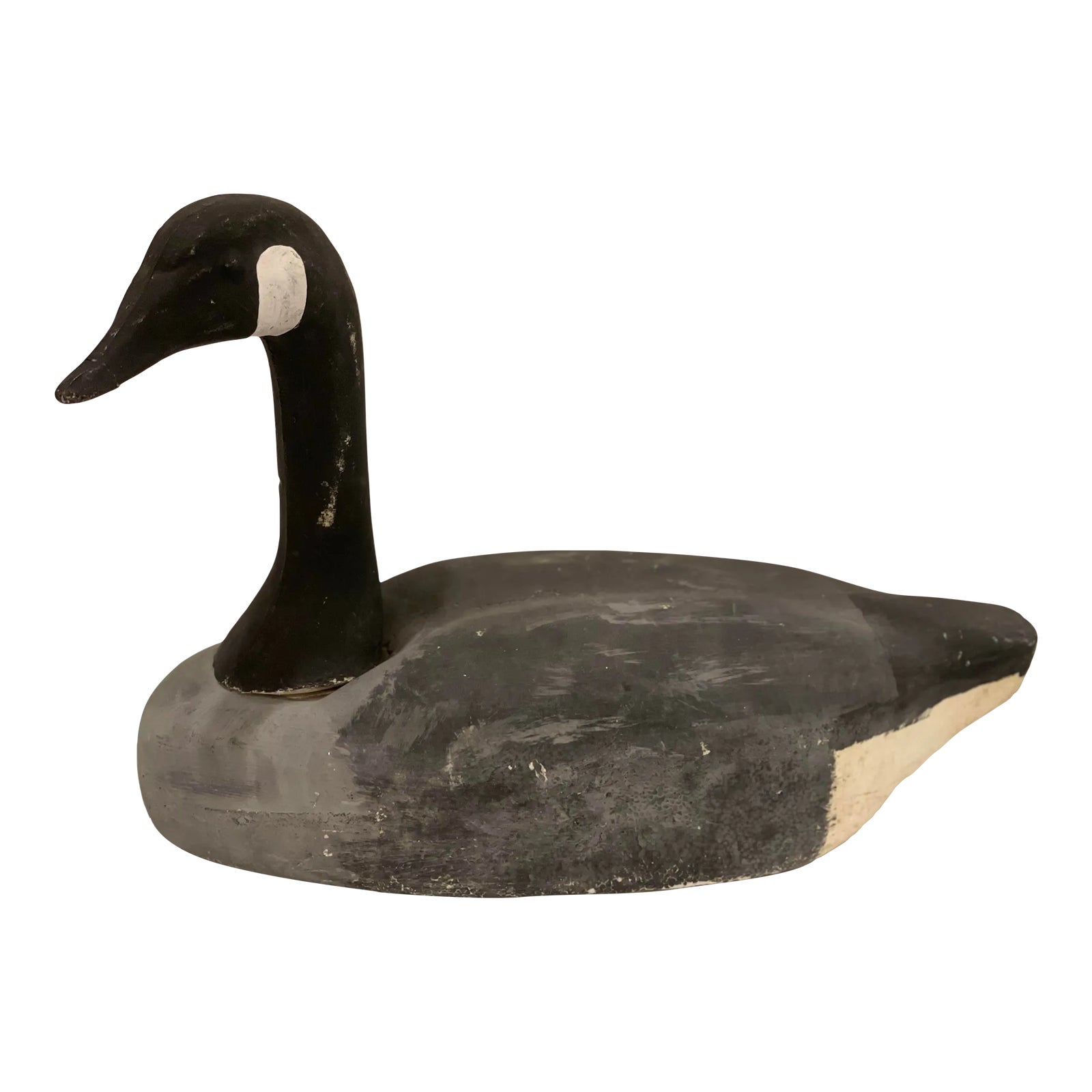 Vintage American Hand Painted Long Neck Goose Decoy | Chairish