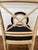 McGuire 1980s McGuire Rattan Target Back Chairs with Thibaut Greek Key Upholstery, Set of 4. For Sale - Image 4 of 8