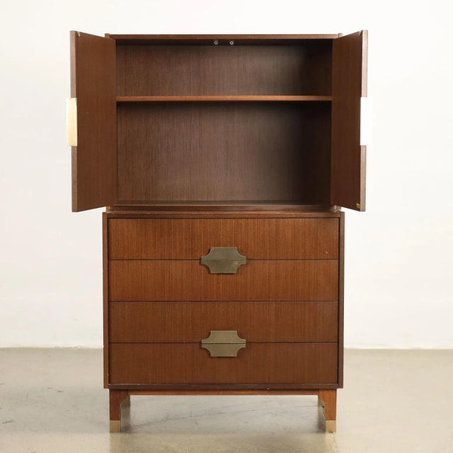 Vintage Cabinet in Exotic Wood, 1960s For Sale - Image 3 of 11