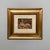 Italian modern oil painting on cardboard with gilded wooden frame, 1974 Rectangular oil painting on cardboard, set in a...