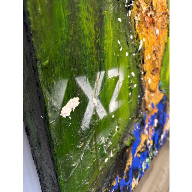 Wood Incredible Abstract Portrait Painting by Vladimir Prodanovich, 33.5” X 28.25” For Sale - Image 7 of 12