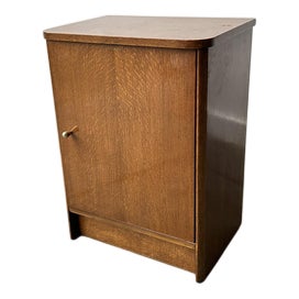 Small Vintage Oak Bedside Cabinet, 1950s-1960s For Sale