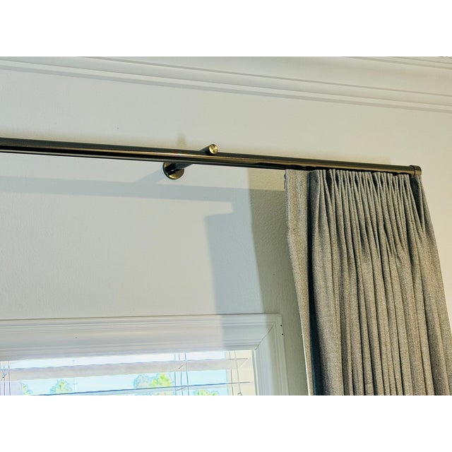 2020s Custom Blackout Drapery Panels With Nickel Hardware For Sale - Image 5 of 6