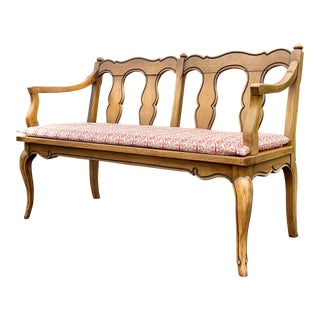Vintage French Provincial Bench For Sale