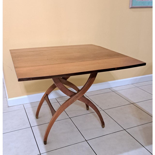 SKU: OT 3318 MCM Adjustable Elevator Table Coffee to Dining Solid Wood, Drop Leaf, X‑Frame Base This is a versatile Mid-...