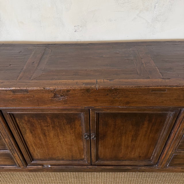 Vintage Fir 6 Drawer Double Door Cabinet c.1920 For Sale - Image 11 of 14