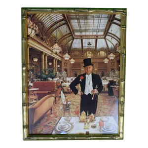 Slim Aarons Lucius Beebe at the Palace Hotel C1974 Framed Color Plate