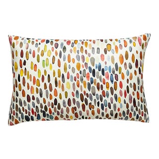 The House of Scalamandré Jamboree Lumbar Pillow, Blue / Multi For Sale