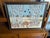 Wood 1970s Vintage Erica Wilson Crewel Embroidery Textile Art Framed "Birch Trees & Geese For Sale - Image 7 of 11