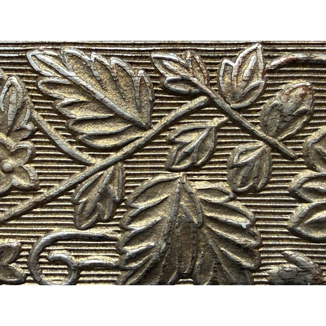 Silver Ornate Floral Framed Wall Mirror, Vintage For Sale - Image 8 of 12