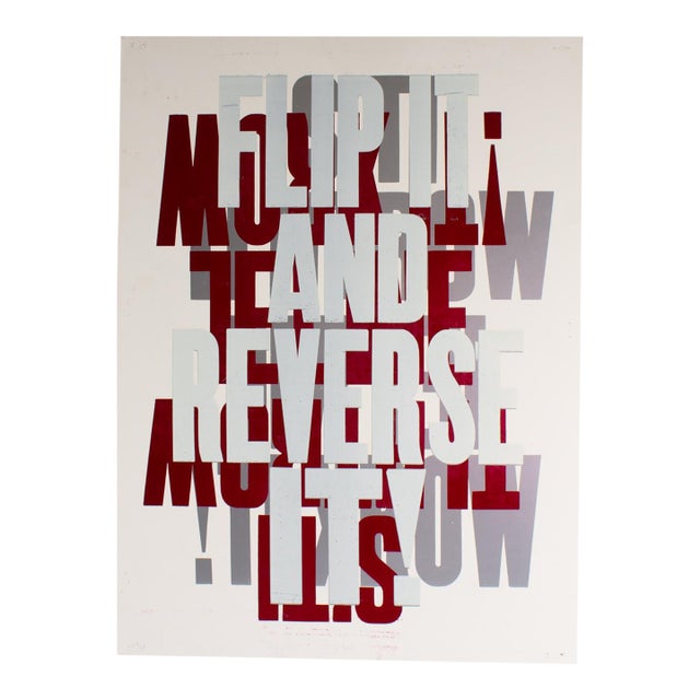 “Flip It and Reverse It!” Letterpress Poster by Carl Pope Jr. For Sale