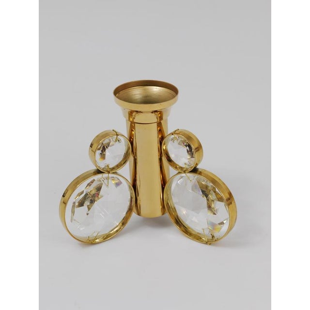 Brass and Crystal Candleholders from Palwa, 1970s, Set of 6 For Sale - Image 14 of 18