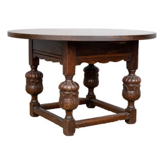 Early 20th Century Spanish Revival Low Round Table For Sale