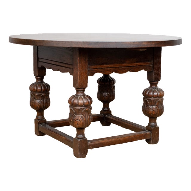 Early 20th Century Spanish Revival Low Round Table For Sale