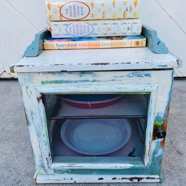 2020s Countertop Pie Cupboard Made From Repurposed Wood by Northern California Folk Artist For Sale - Image 5 of 12