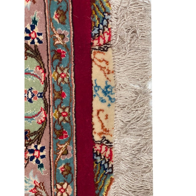 Pasargad Red Persian Fine Tabriz 70 Raj Silk & Wool For Sale - Image 11 of 13