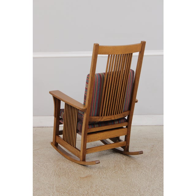 Stickley Arts & Crafts Mission Oak Rocker For Sale In Philadelphia - Image 6 of 18