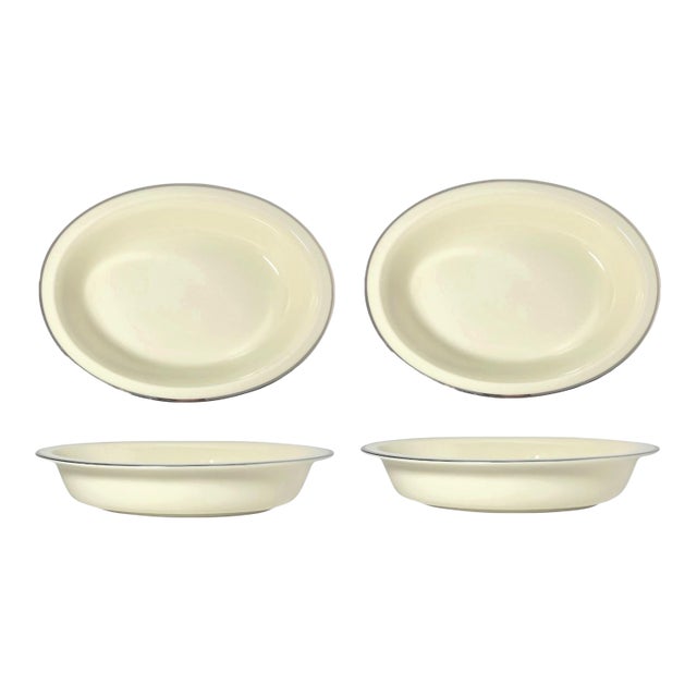 1980s Lenox “Montclair” Bone China Oval Serving Bowls - a Pair For Sale