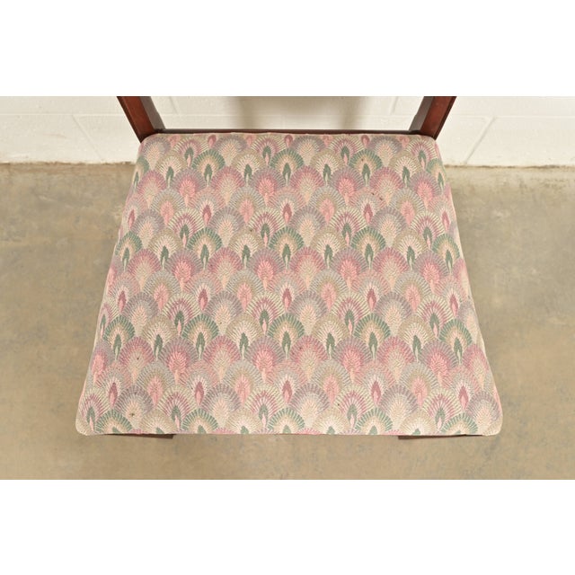 Brown Baker Furniture Style Georgian Carved Mahogany Dining Chairs, Set of Four For Sale - Image 8 of 13