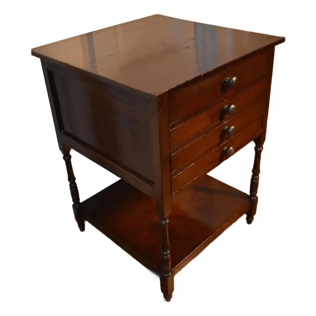19th Century American Cherry Four Drawer Stand For Sale