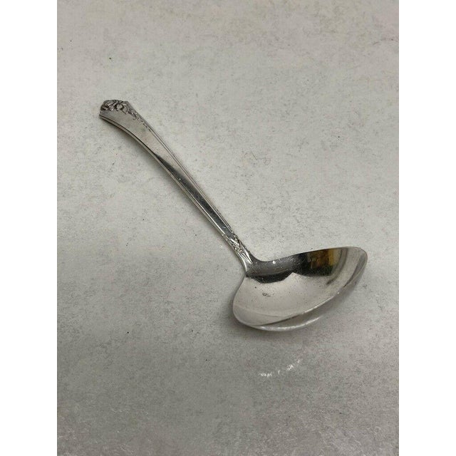 Offered is a stunning vintage Sterling Silver DAMASK ROSE Sauce Ladle. Measures 5 1/2" long. Released in 1946 and...