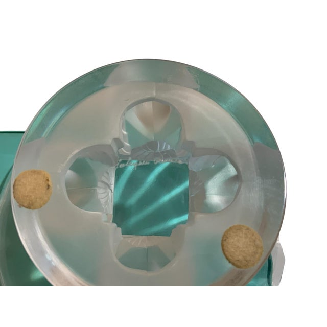 Lalique Vintage Lalique Nogent Crystal Frosted Dove Footed Compote Coupe Bowl 11051 Made in France 1960s-1970s For Sale - Image 4 of 4