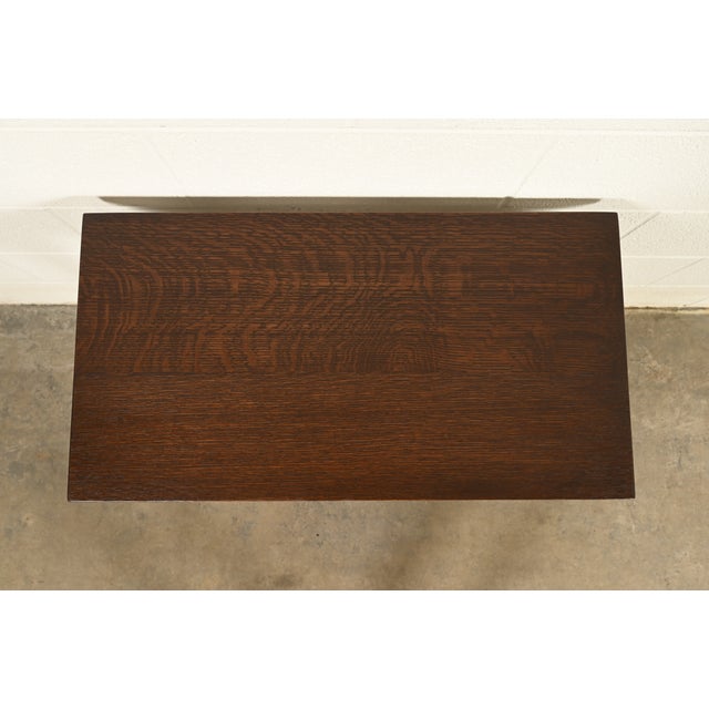 Roycroft Antique Mission Oak Arts & Crafts "Little Journeys" Bookstand, Circa 1910 For Sale - Image 11 of 13