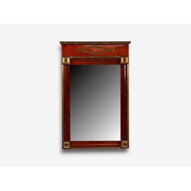 Neoclassical Russian Neoclassical, Wall Mirror, Mahogany, Bronze, Baltic States, 1860s For Sale - Image 3 of 13