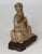 Figurative Early 20th C Chinese Carved Soapstone Seated Confucian Scholar Figure on Wood Stand – Collector's Find For Sale - Image 3 of 7