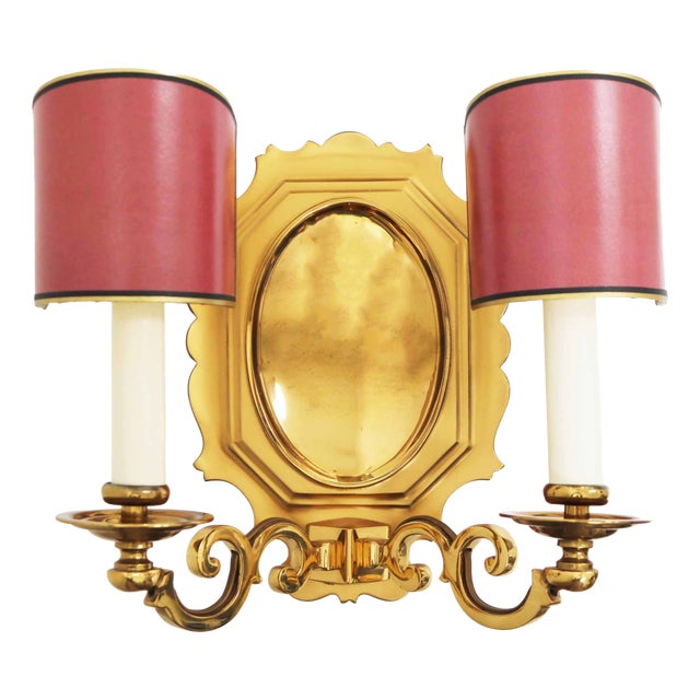 Hollywood Regency Brass Blaker Wall Lamp, Germany, 1980s For Sale