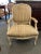 Wood French Style White Washed Bergere Upholstered Chair in Striped Fabric For Sale - Image 7 of 7