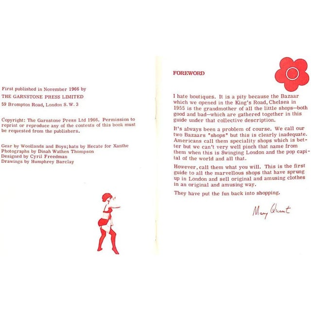 "Get Dressed: A Useful Guide to London's Boutiques" 1966 Bultitude, Millicent [Edited By] For Sale - Image 9 of 12