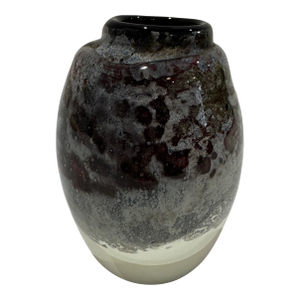1980s Isabelle Monod Signed French Art Glass Vase