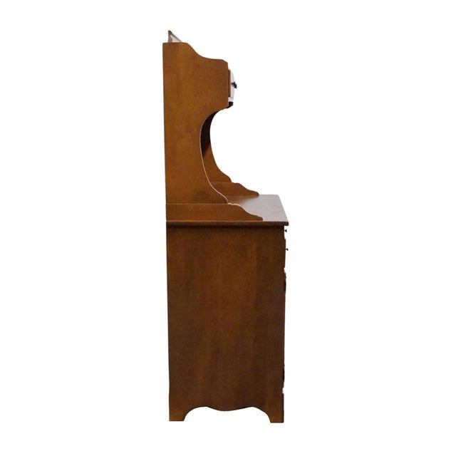 Ethan Allen Heirloom Nutmeg Maple 34" Shutter Door Server W. Open Hutch For Sale - Image 13 of 14