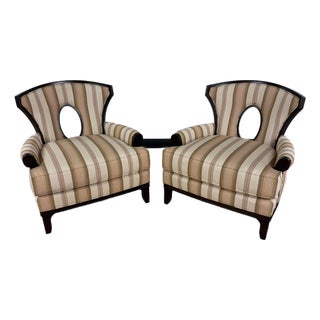 1980’s Iconic Club Chairs by Barbara Barry for Henredon, a Pair For Sale
