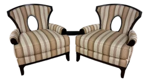 1980’s Iconic Club Chairs by Barbara Barry for Henredon, a Pair