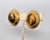 Vintage Signed Alexis Kirk Oval Goldtone Faux-Tiger's Eye Clip Earrings- 2 Pieces For Sale In Philadelphia - Image 6 of 9