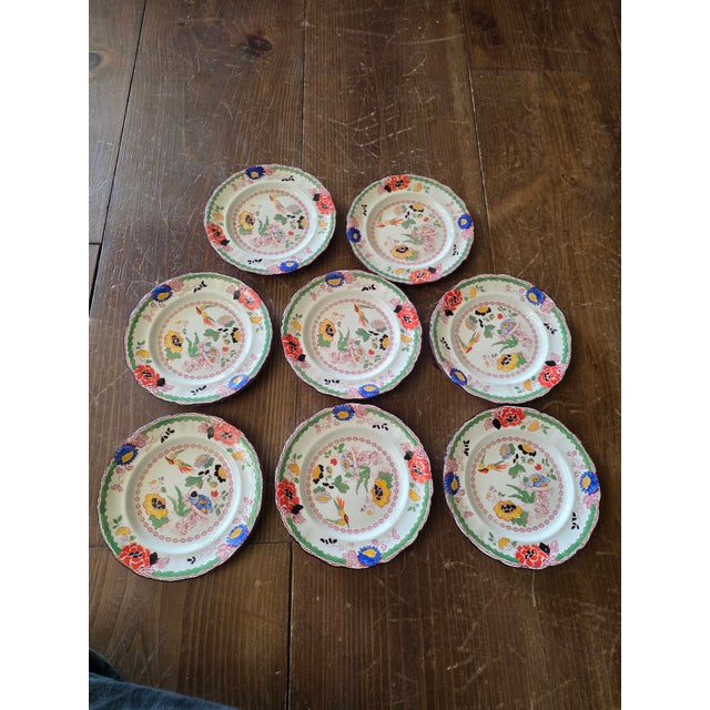 Eight Early 19th Century Mason's Persiana Pattern Bread Plates For Sale - Image 9 of 9