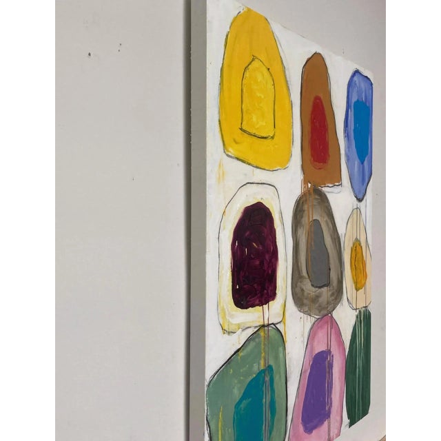 Contemporary "Large Gridish #25" Contemporary Multimedia Abstract Painting by G. Campbell Lyman For Sale - Image 3 of 8