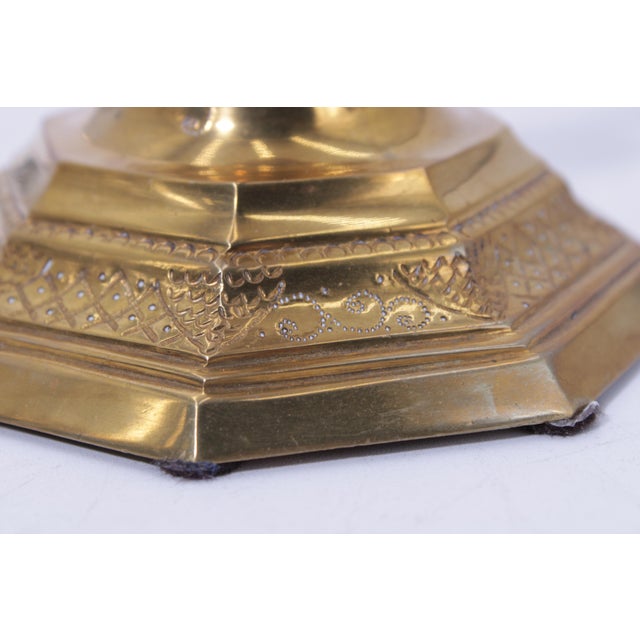 Metal 1980s Mottahedeh Historic Natchez Brass Candlestick For Sale - Image 7 of 12